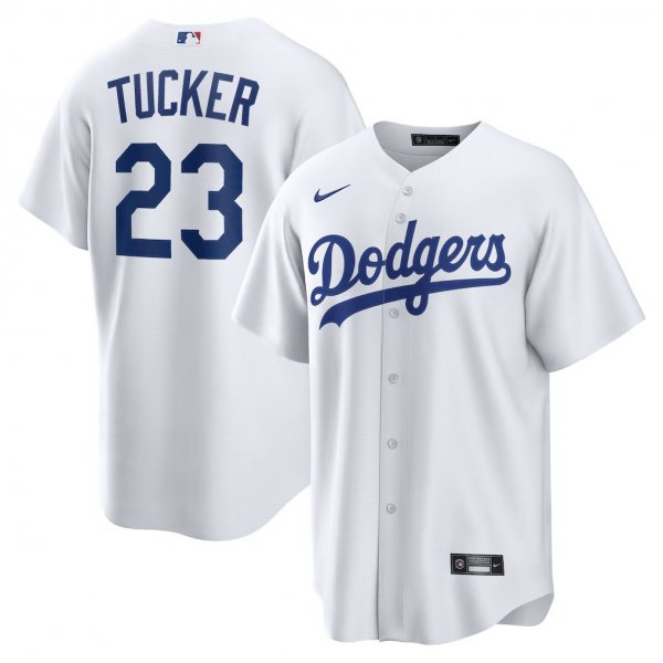 Men's Los Angeles Dodgers #23 Kyle Tucker Nike White Home Replica Jersey
