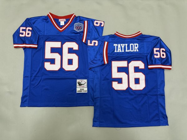 Men's New York Giants #56 Lawrence Taylor Blue Jersey