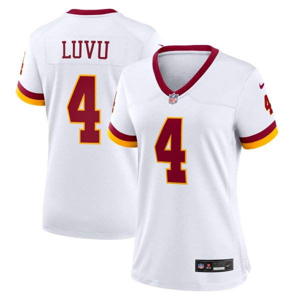 Women's #4 Frankie Luvu Washington Commanders Nike Game Super Bowl Era White Jersey